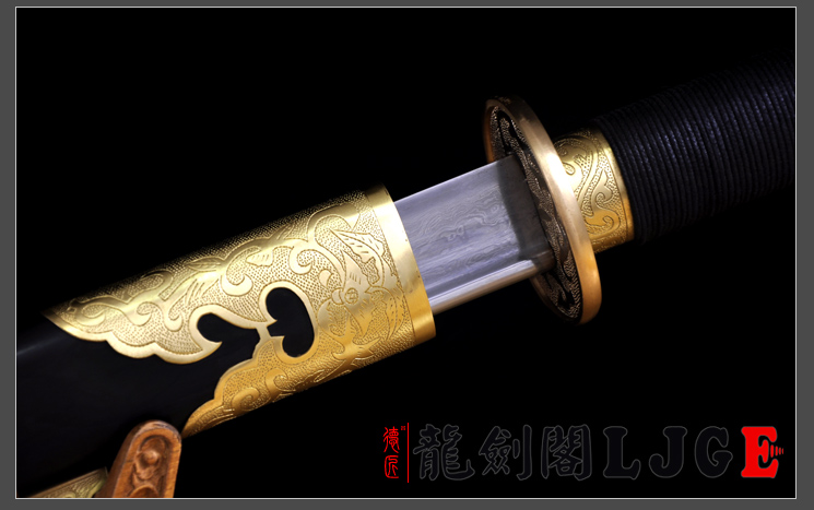 平雕苗刀|百炼钢|(LJG-3189）| - 知名传统刀剑锻造品牌（原龙剑阁）